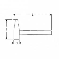 Zámečnické kladivo Tona Expert 27 mm – rozměry